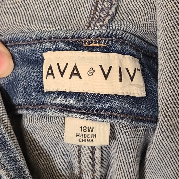 Ava & Viv Blue Denim Overalls - Picture 5 of 7